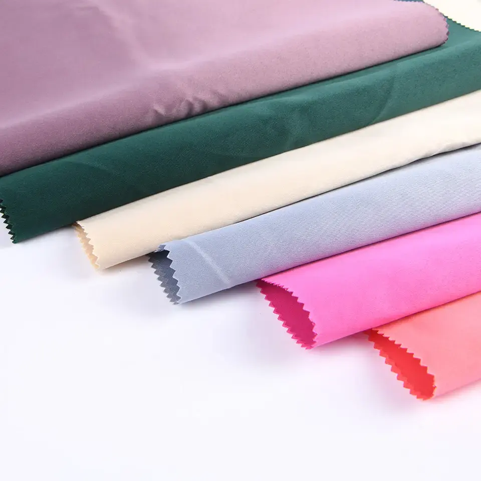 Оптовая продажа, цветная сатиновая ткань из 100% полиэстера