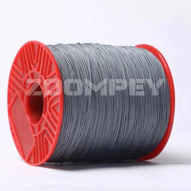 Quality polyester pull cord for pleated mesh wear resistant gray PET rope thread plisse mosquito net folded mesh wire accessory