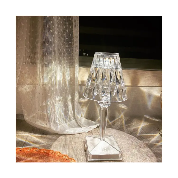 Modern Decorative Crystal Table Lamp Transparent Glass Crystal Table Lamp Led Crystal Desk Lamp Bedside