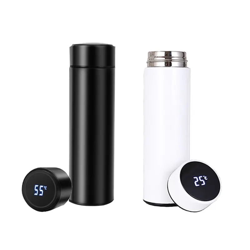 [JT-F500]Wholesale 500ml Food Grade Stainless Steel Insulated Vacuum Water Bottle Temperature Display