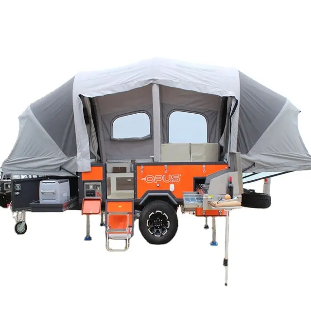 Custom Waterproof Canvas Folding Inflatable Pickup Camper Off-road Travel Trailer Camper