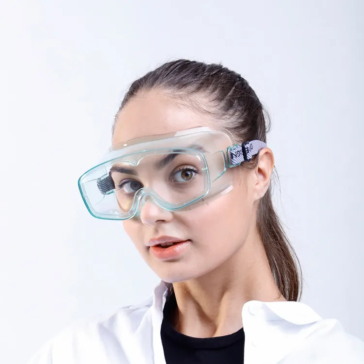Factory Wholesale Adjustable Transparent Eye Protection Glasses Anti Fog Medical Safety Eyewear Goggles