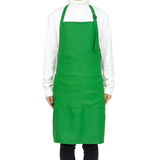 new apron manufacturer custom embroidery green barista apron coffee shop uniform