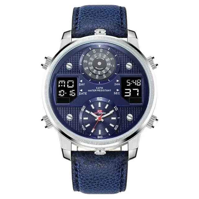 KAT-WACH из искусственной кожи, 720, оптовая продажа, черные мужские цифровые часы с 2023 ремешком, маленькие циферблатные часы с отображением недели, повседневные часы для relogio musculino