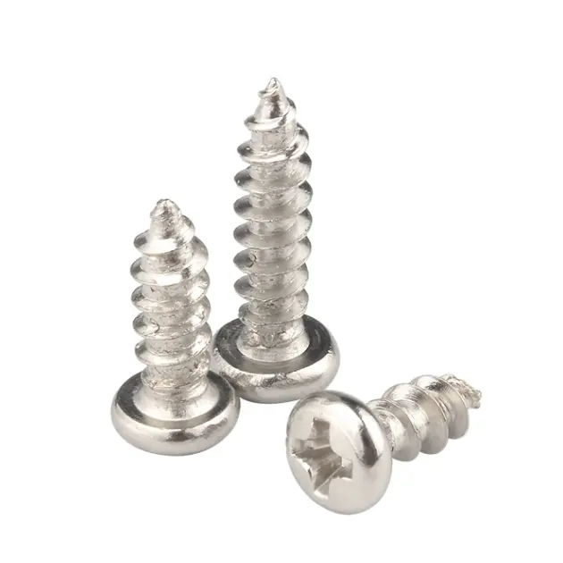 A2 Screw Stainless Steel Self Tapping Wood Screw DIN7981 Pan Head
