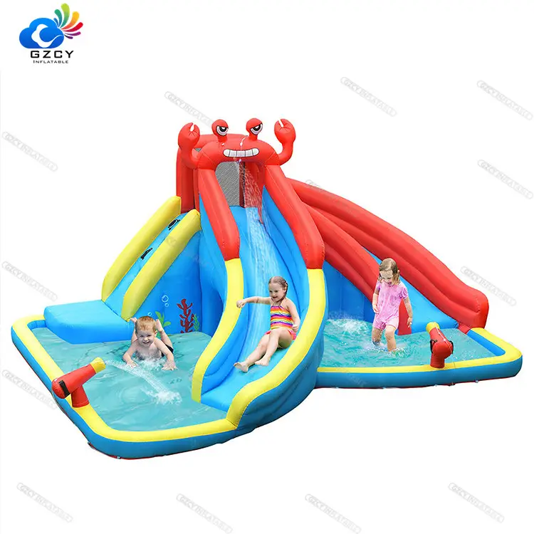 Customized large bouncer water slide outdoor summer games inflatable bowling slide