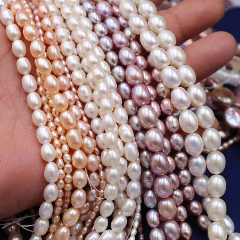 2022 fashion 2-9 mm high quality Garment Beads natural Aquaculture pearl beaded chain