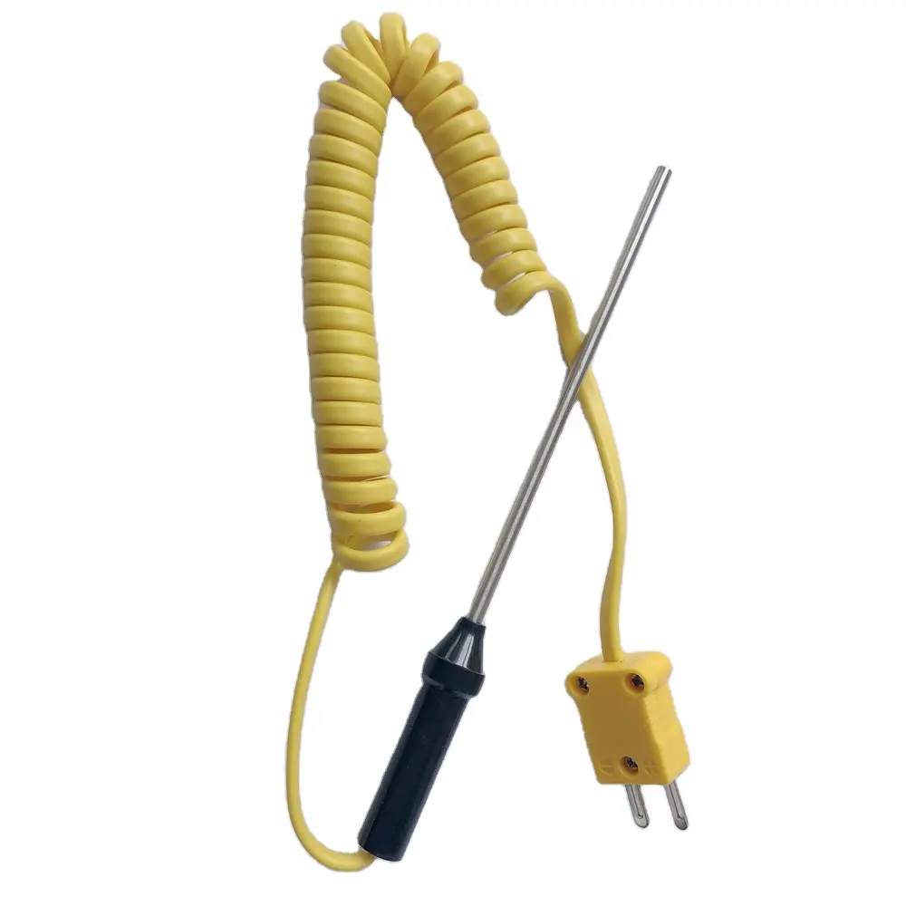 Hot Sale Industry Spring Cable K Type Thermocouple With Plug