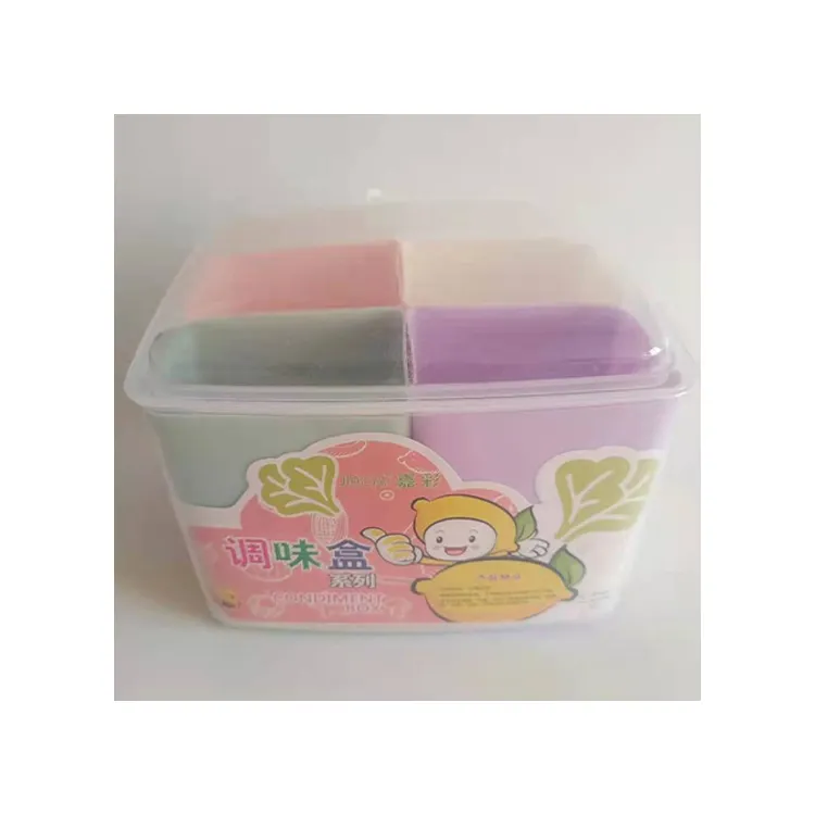 High Quality Environmental Protection Pp Clear Multi Colour Seasoning Box