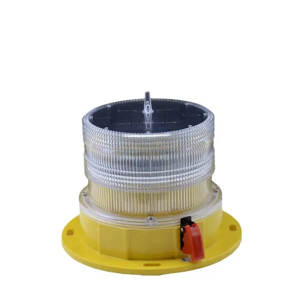 TY32S ICAO Type B Red Flashing obstacle light solar, Solar Powered Dual Obstruction Light