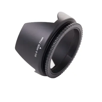 77mm Screw Mount Petal Crown Flower Shape Camera Lens Hood Universal