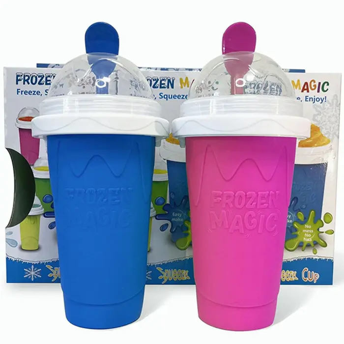 Frozen Magic Slushie Cup Food Grade Silicone Pinch Cup TIK TOK Slushy Maker Cup