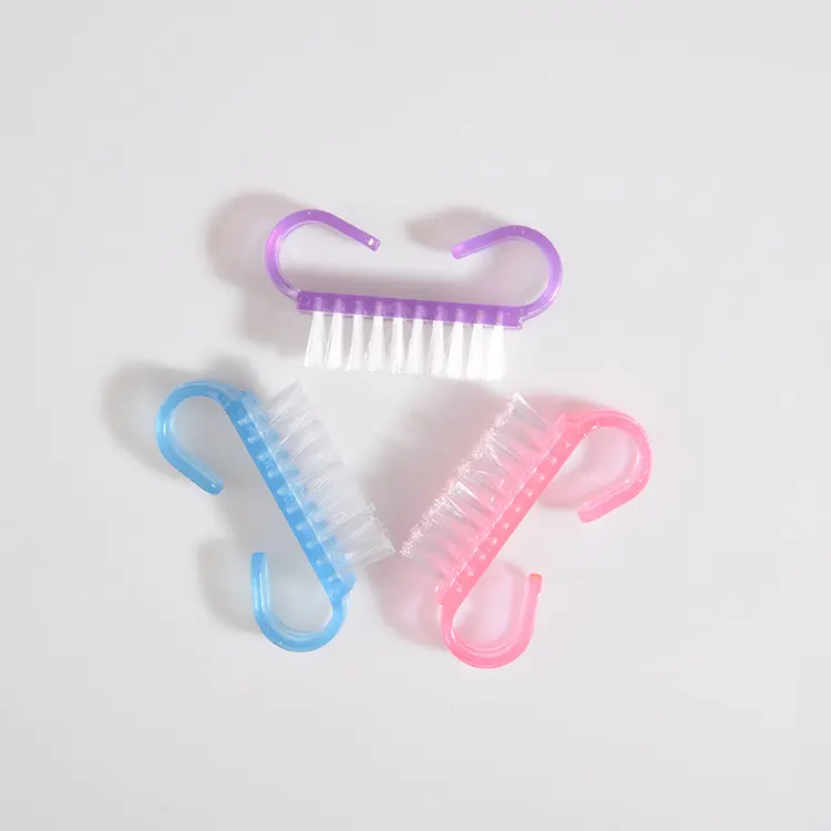 Высококачественные инструменты для очистки ногтей, пластиковая щетка для очистки ногтей от пыли, набор для маникюра и педикюра
