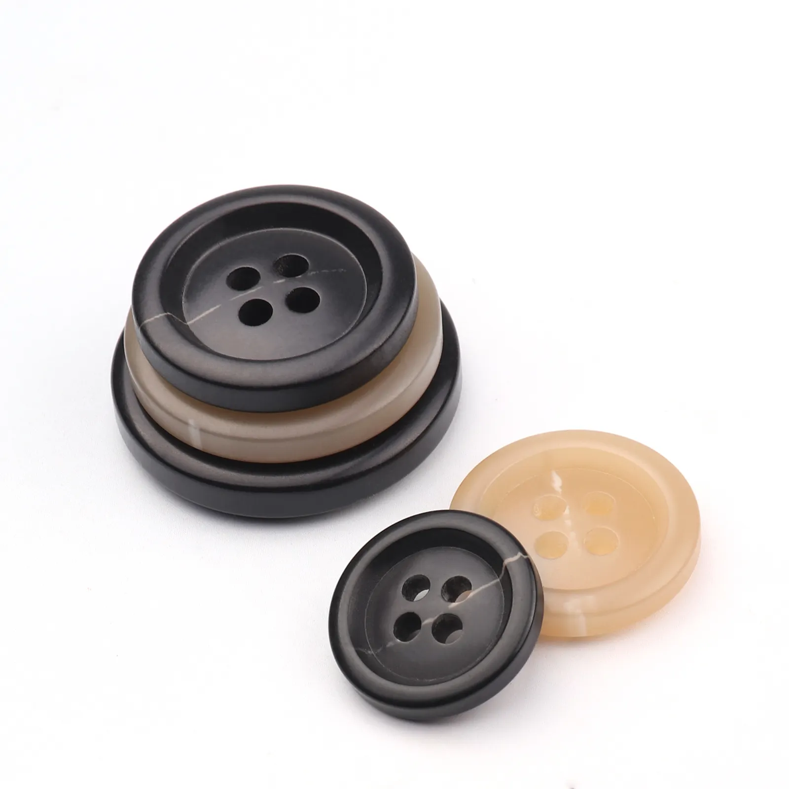 Mailida Resin Plastic Button Wholesale Thickening 4 - Eye Large Round Button Coat Trench Coat Button