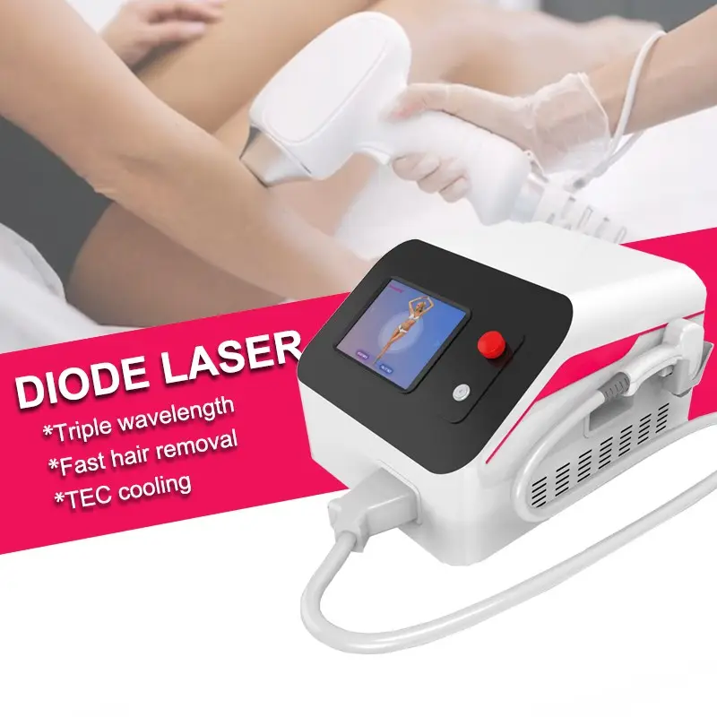 808 лазерный лазер, бестселлер, 2024 перманентное удаление волос с 3 808 длиной волны, диодный лазер, портативная машина для удаления волос