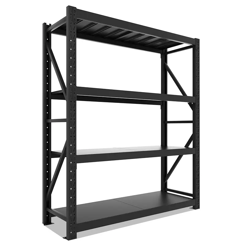 Wholesale 300kg / layer 4 layer heavy duty boltless shelving adjustable metal garage storage rack stacking rack