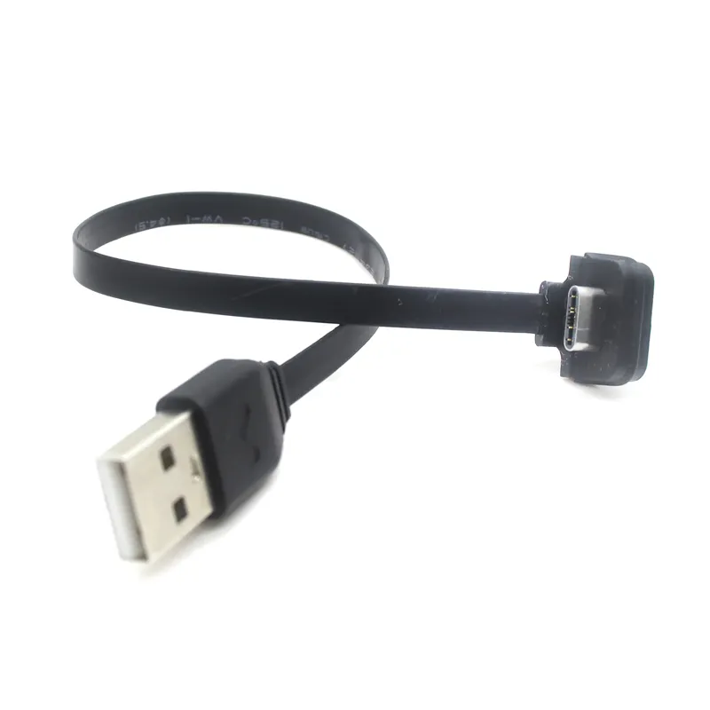 Китай, шлейф, ультратонкий плоский USB, штекер до 90 градусов TYPE-C, L-образный штепсельный кабель для передачи данных