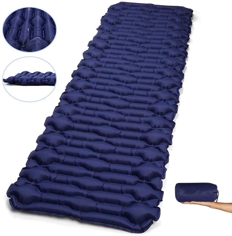 Outdoor ultralight self inflating nylon + tpu waterproof air camping mat