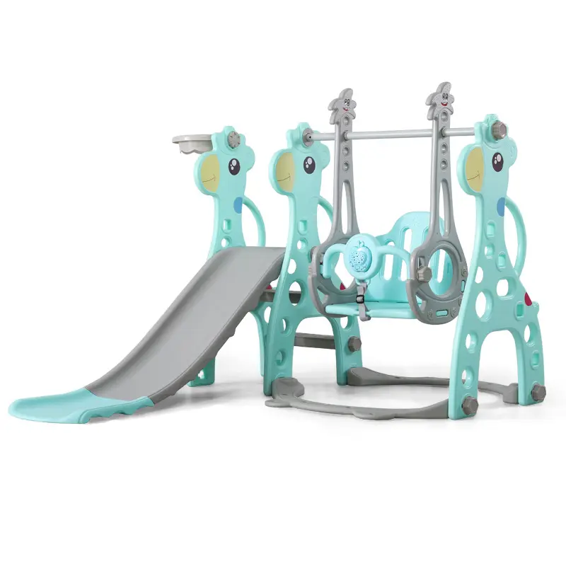 Fashion children's plastic slide combined multifunctional baby swing games toys