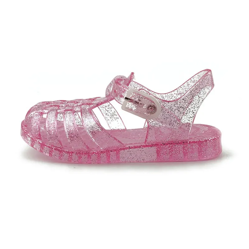 Низкая цена, высокое качество, летняя обувь для мальчиков и девочек с кристаллами, простые пластиковые сандалии-желе