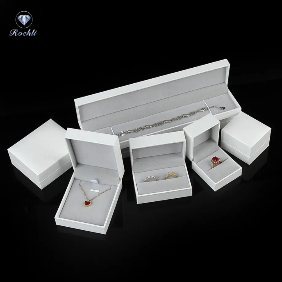 new design filling paper boxes luxury small jewelry gift box necklace ring pendant earring bangle cheap price white boxes