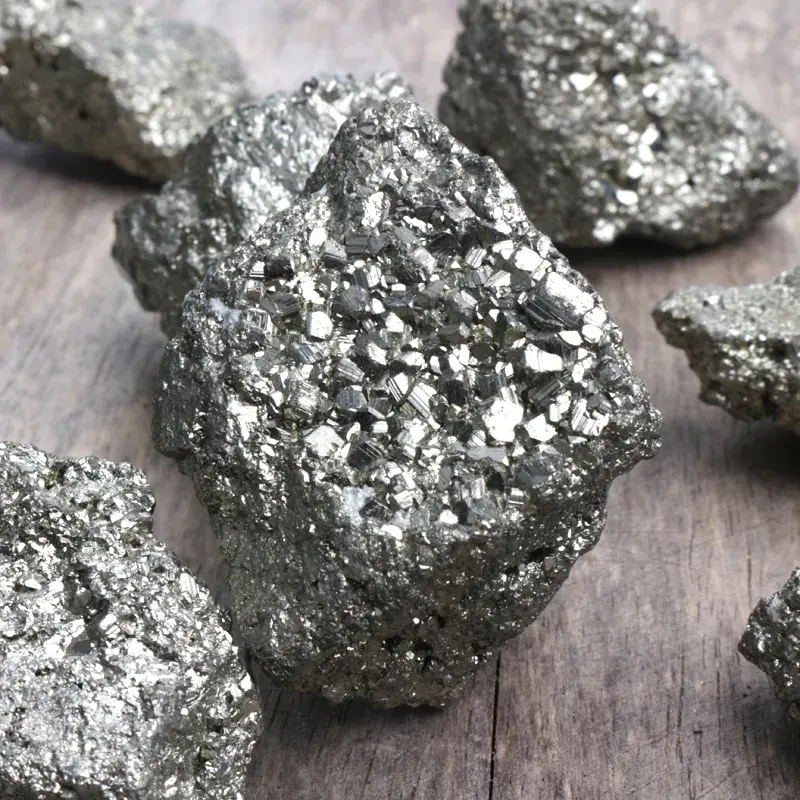 Оптовая продажа, Натуральный Необработанный необработанный образец пиритовой руды, кристаллический камень, железный суфид для украшения фэншуй