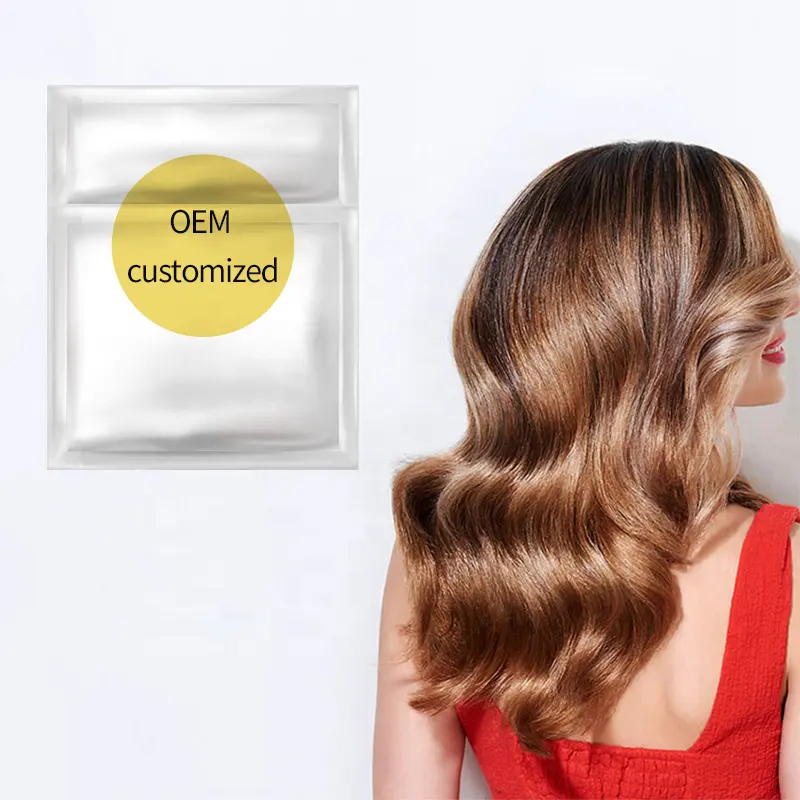 wholesale self heating non steaming hair sheet mask Korean nourishing and smooth repair hair