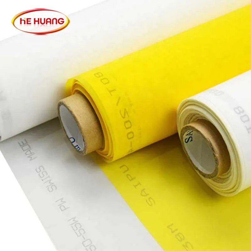 7T- 165T 18mesh-420mesh white or yellow plain weave dpp 100% polyester mesh for screen printing