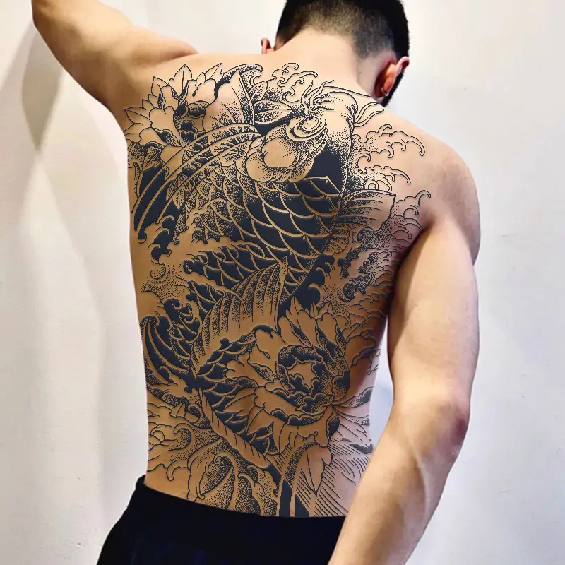 Оптовая продажа на заказ Сексуальная Полная спина временная татуировка для мужчин и женщин полупостоянная Татуировка наклейка