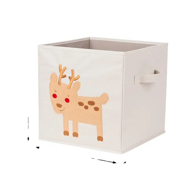 Детские складные корзины для хранения, складные корзины в форме кубиков животных, тканевая коробка для игрушек, органайзер для груди для детской комнаты