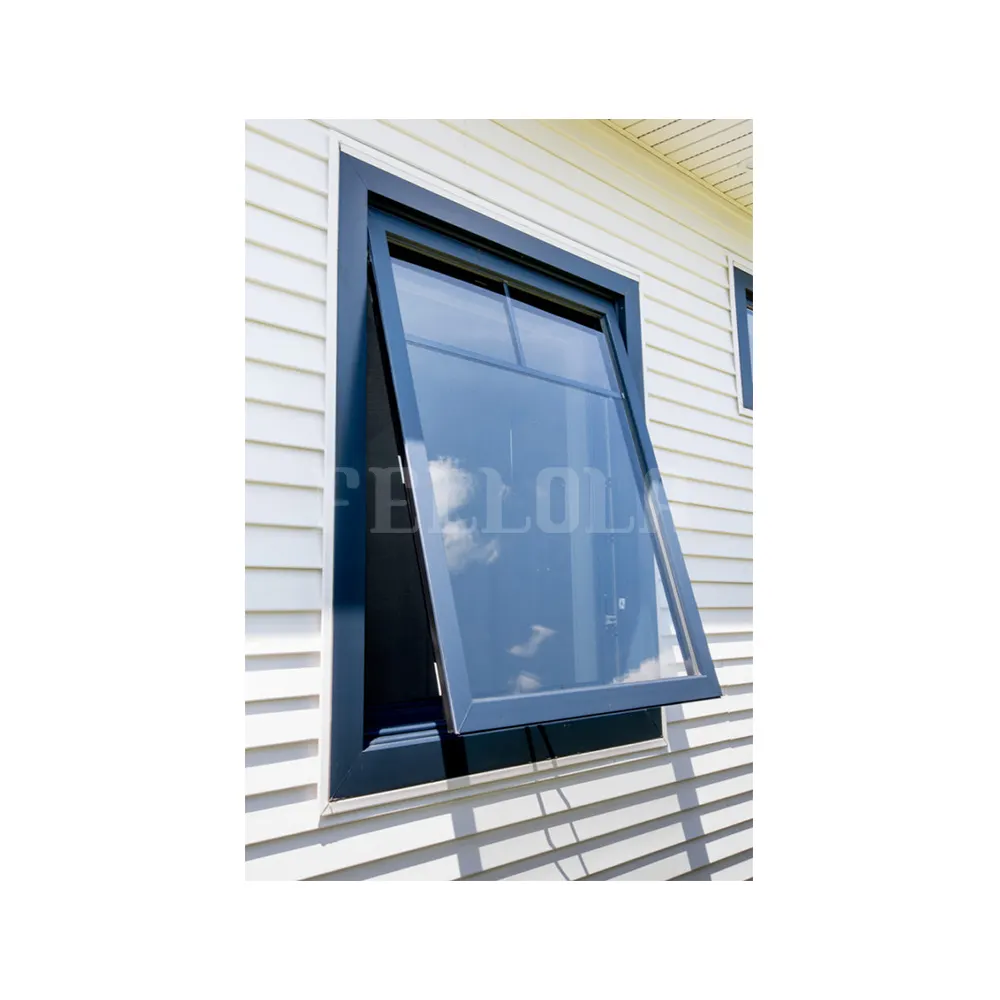 Aluminum awning windows glass european style casement windows home use window grill design security
