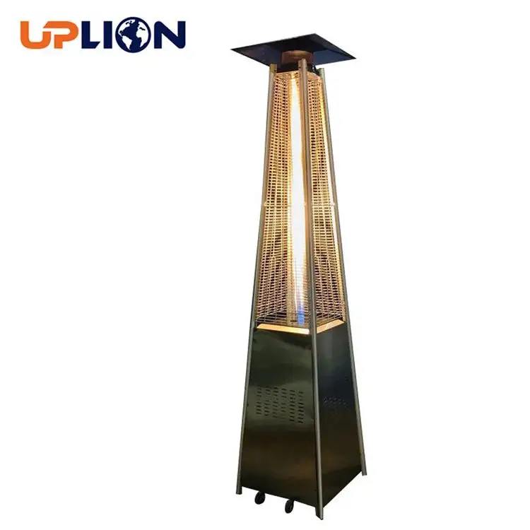 Uplion Outdoor Gas Heater With Wheels Propane  Big Power Pyramid Safety Patio Gas Heater