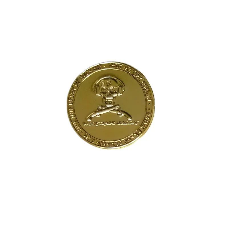 Promotion gold color plastic token coin