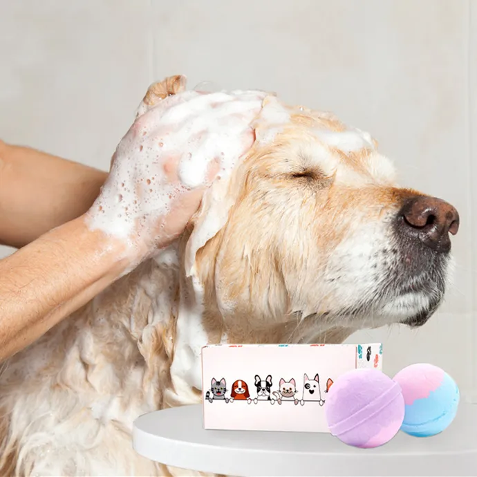 The factory spot sell like hot cakes Pets clean pet explosion bath salt ball