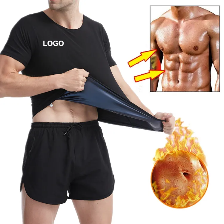 Hot Sales Fever Sweating Slimming Underwear Mens Fitness Gym Suit Heat Trapping Weight Loss Body Shapers Men Sweat Vest Sauna