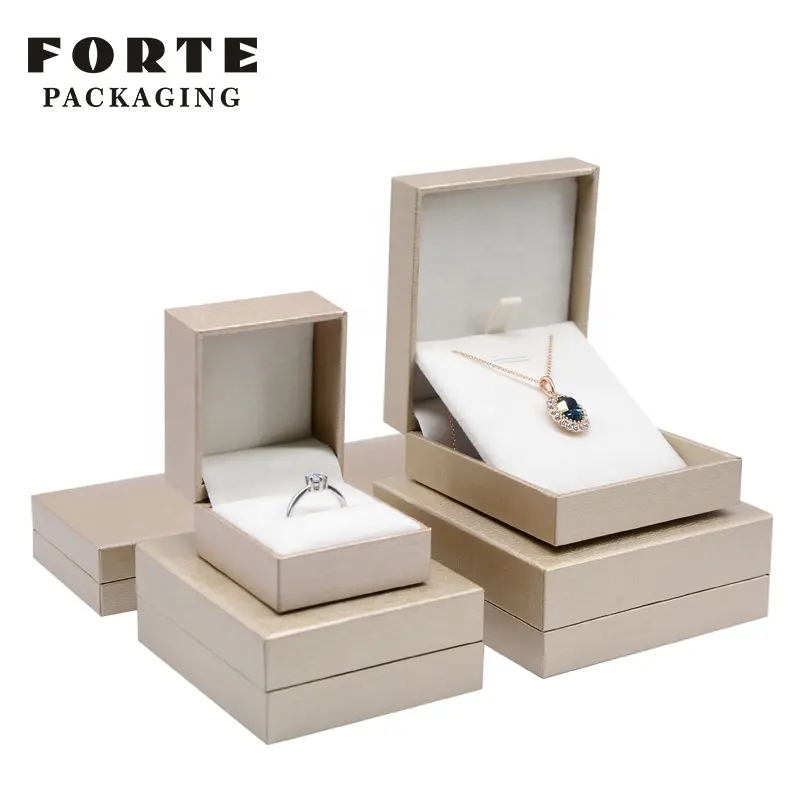 Недорогие бумажные коробки для ювелирных изделий FORTE joyares с бархатной подкладкой, оптовая продажа, с напечатанным логотипом на заказ, упаковочная коробка для ювелирных изделий