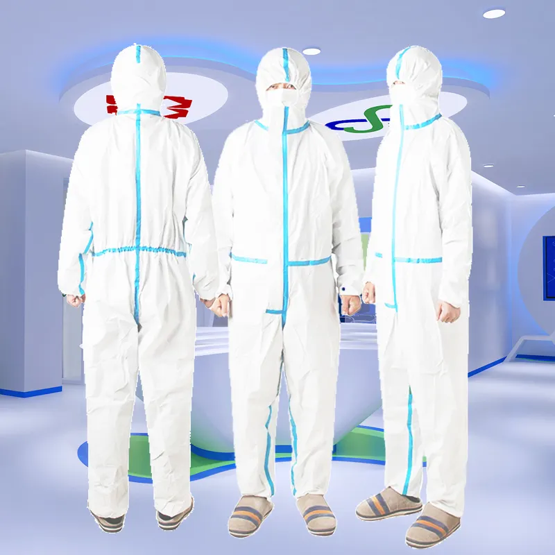 Non-Woven disposal coverall ppes disposable coverall isolation gown micro-touch personal protective equipment