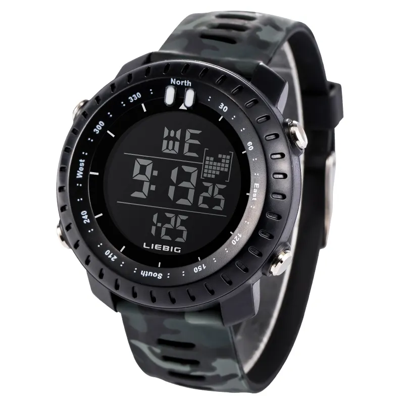 Цифровые часы Skmei L927 с низким энергопотреблением, Мужские Аналоговые водонепроницаемые пластиковые спортивные электронные часы
