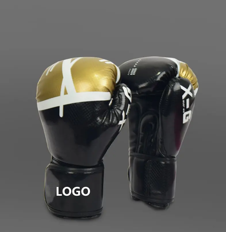 Оптовая продажа, дешевые тренировочные боксерские перчатки Guantes De Box из искусственной кожи с индивидуальным логотипом