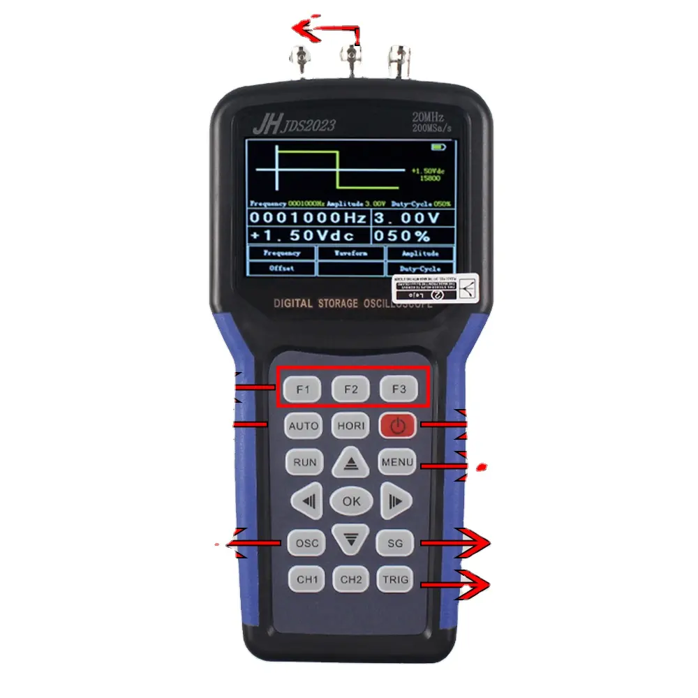 Jinhan JDS2023 usb oscilloscope 200M 20MHz Bandwidth 1 Channel Sign Signal transmitter Digital Storage Oscilloscope