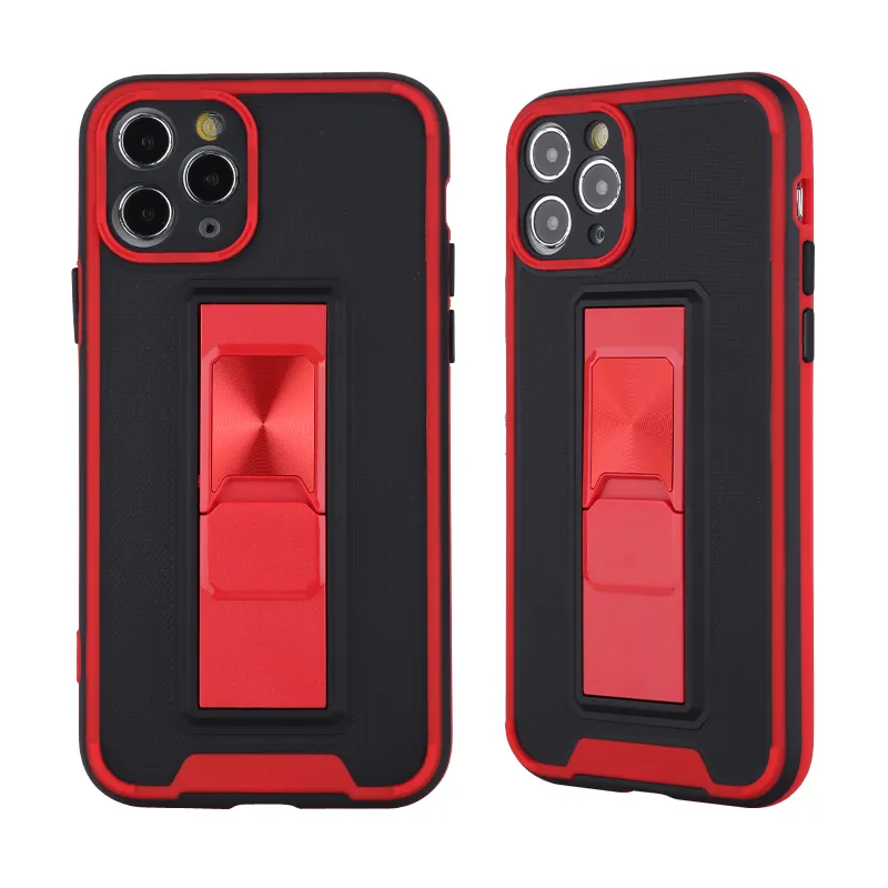 Somostel 2021 Factory wholesale phone case TPU+PC cell phone protector for Iphone 12 pro Fundas Con Soporte Invisible