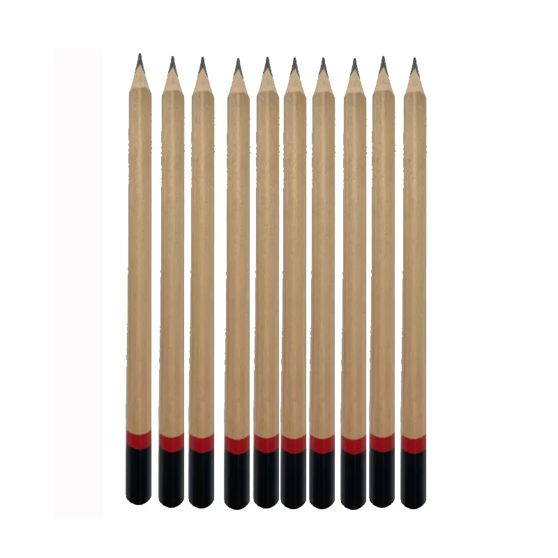 Jumbo Triangle Shape Nature Wood HB Pencil with Dip Top