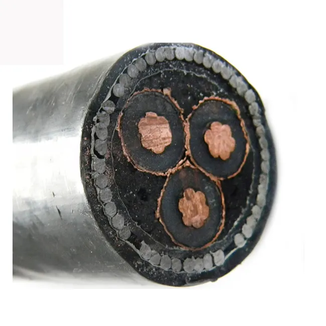 11kv XLPE SWA 3 Core 185 mm2 PVC Insulated Copper Underground Power Cable Price