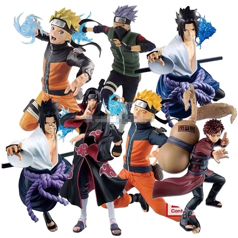 NARUTOES Vibration Hatake Kakashi Figure Uchiha Sasuke Action Figure Uzumaki Uchiha Itachi Figurine Toys