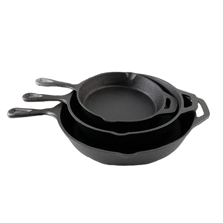 Best sale pre-seasoned kitchen cooking ware non stick cast iron skillet frying pans