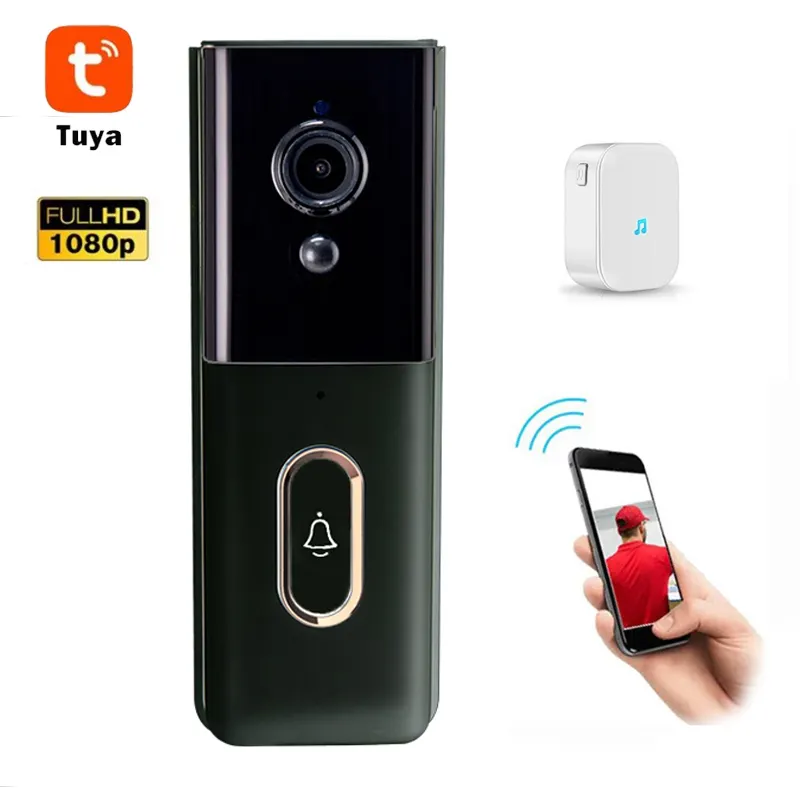Wi-Fi видео дверной звонок TUYA с звуком 1080p HD Wi-Fi камера безопасности IOS Android система управления приложением домашней безопасности