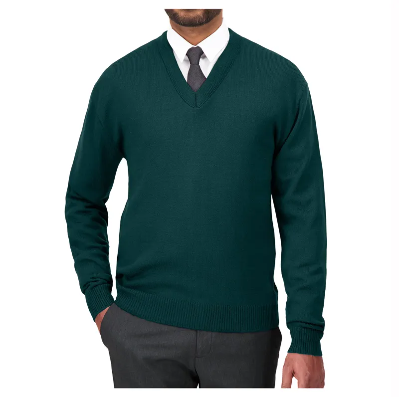 2024 новый офисный белый воротничок для сотрудников компании, деловая форма для мужчин, другой свитер с V-образным вырезом
