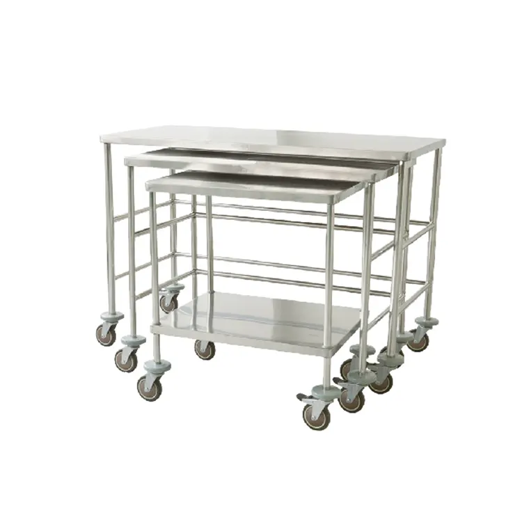 K-9 stainless steel nested tables surgical room operation table used