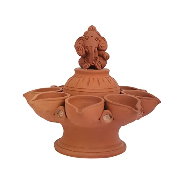 custom clay Trunk god prayer lamp home decor diwali diyas lamp