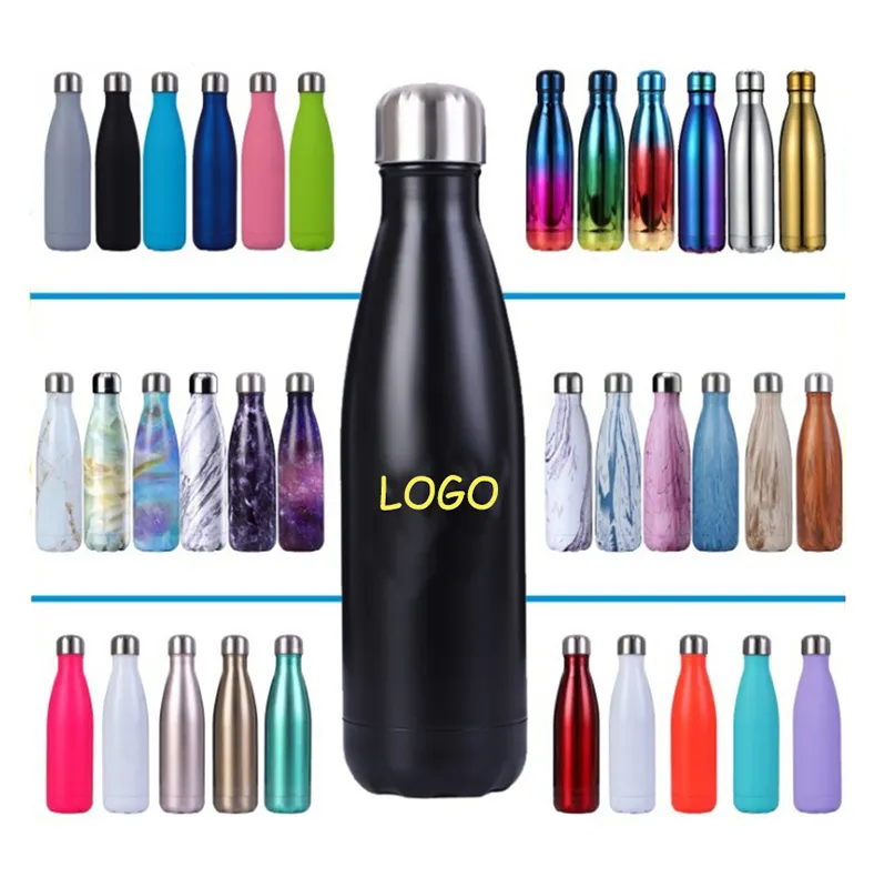 350ML 750ML 1000ML Matt Color Cola Shape Bottle Stainless Steel 17oz 500ml Cola Thermos Vacuum Flask